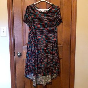 Black w print LuLaRoe XXS Carly LEGGING MATERIAL